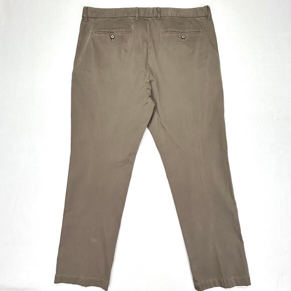 Tommy Bahama Borocay Pants Mens 38 (40x30) Brown Flat Front Straight Leg Stretc - Picture 3 of 12